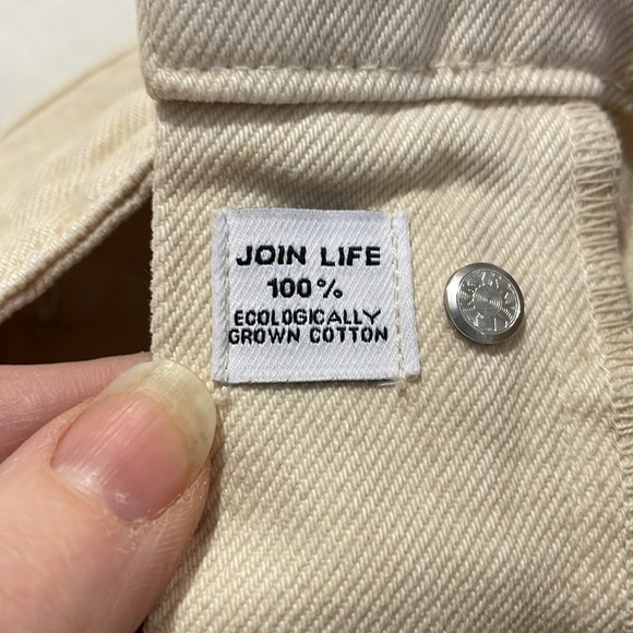 ZARA | Cream | Button Fly | Straight | Crop | Denim Jean | Size 4 - Picture 13 of 14